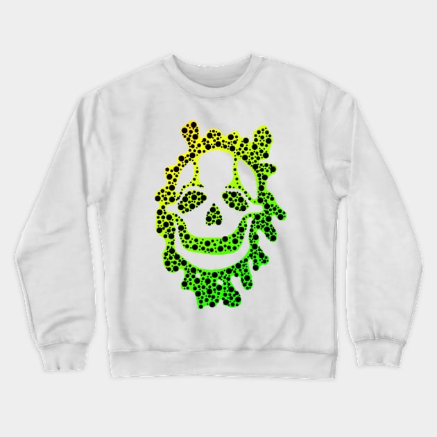 Toxic Skull (Yellow & Green) Crewneck Sweatshirt by Not Meow Designs 